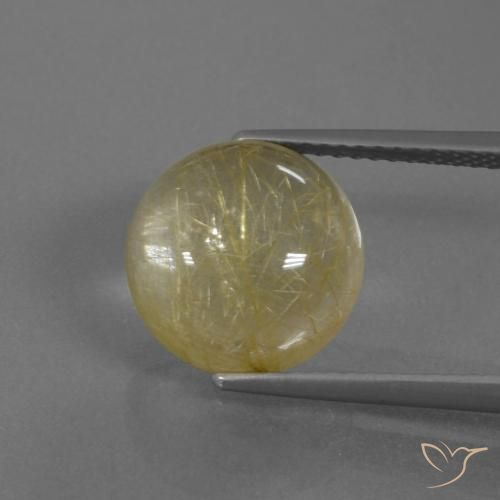 5.55ct Naturel Jaune terreux Quartz rutile, Tour, Transparent
