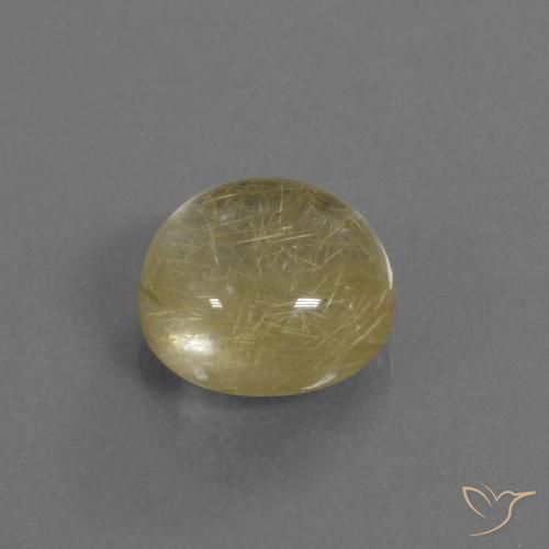 Quartz rutile Jaune terreux naturelle Tour, 5.55 ct, Transparent