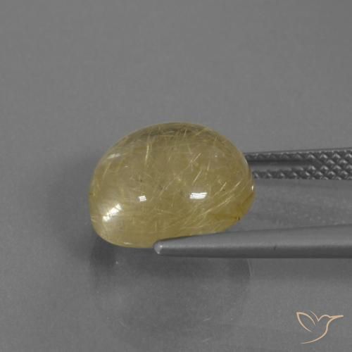 Quartz rutile Jaune terreux naturelle Tour, 5.55 ct, Transparent