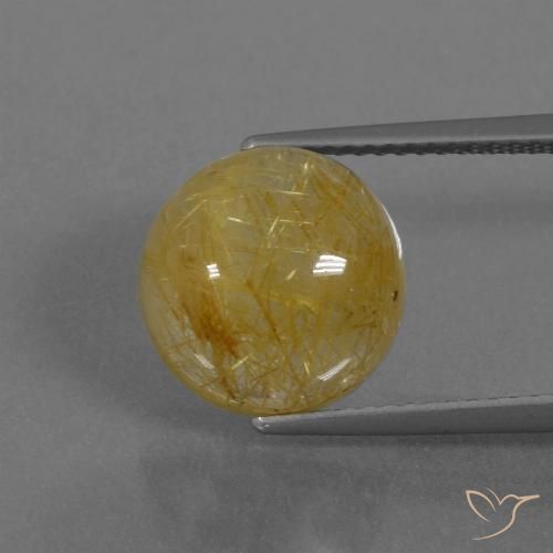 6.61ct Naturel Jaune Dijon Quartz rutile, Tour, Translucide
