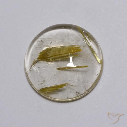 3.54ct Naturel Jaune clair Quartz rutile, Tour, Transparent