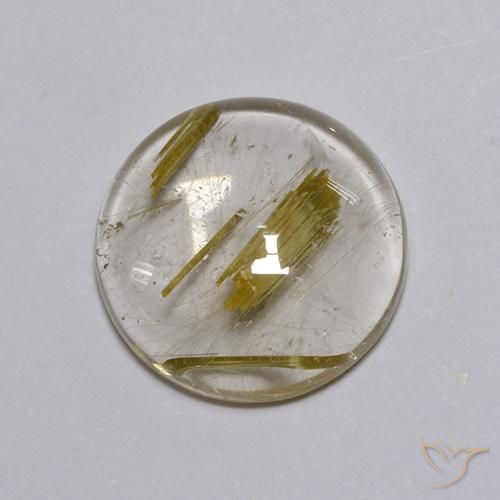 Quartz rutile Jaune clair naturelle Tour, 3.54 ct, Transparent