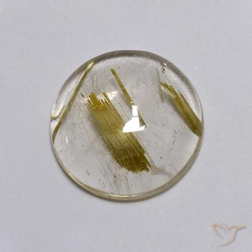Quartz rutile Jaune clair naturelle Tour, 3.54 ct, Transparent