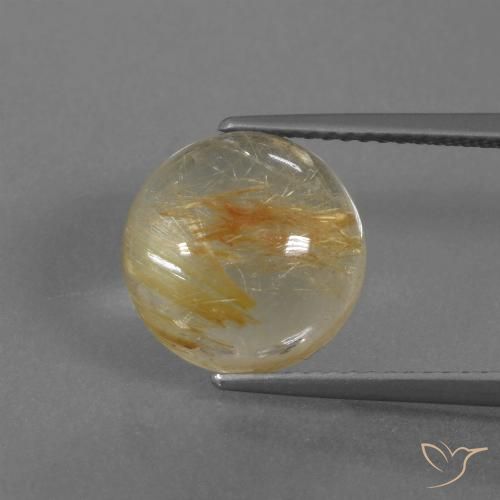 5.53ct Naturel Marron chaud Quartz rutile, Tour, Transparent