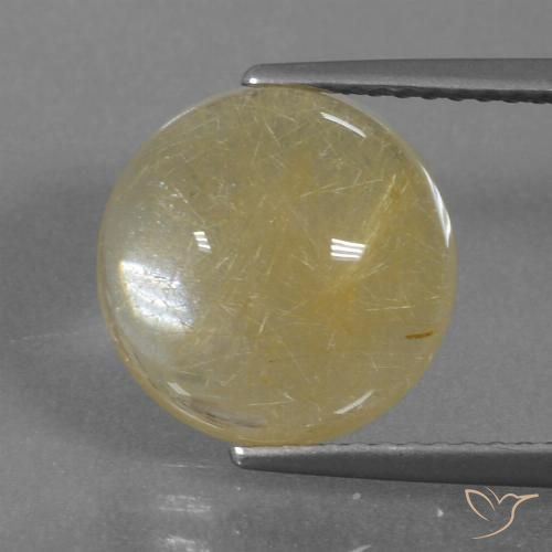 4.81ct Naturel Light Dijon Yellow Quartz rutile, Tour, Transparent