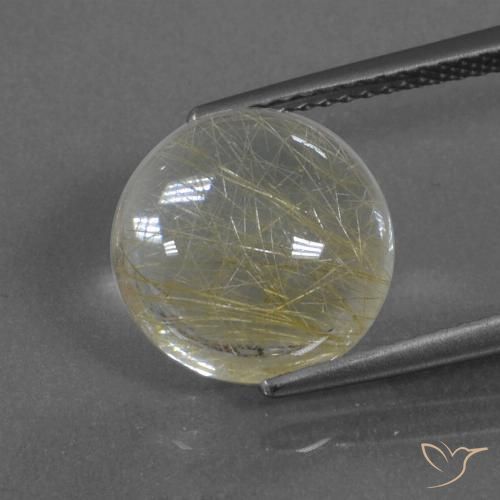 4.89ct Naturel Marron doré très clair Quartz rutile, Tour, Transparent