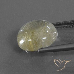 Quartz rutile Marron doré très clair naturelle Tour, 4.89 ct, Transparent