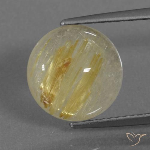 4.40ct Naturel Jaune terreux Quartz rutile, Tour, Transparent