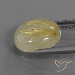 Quartz rutile Jaune terreux naturelle Tour, 4.40 ct, Transparent