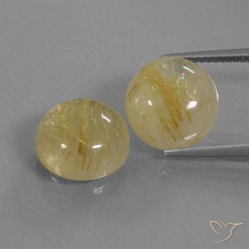 11.22ctw Naturel Jaune Dijon Quartz rutile, Tour, Transparent