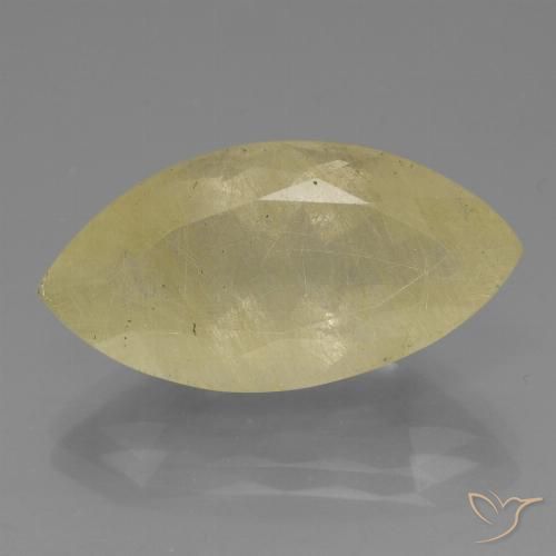 Quartz rutile Jaune Dijon très clair naturelle Marquise, 17.15 ct, Transparent