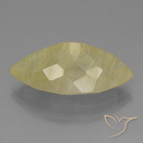 Quartz rutile Jaune Dijon très clair naturelle Marquise, 17.15 ct, Transparent