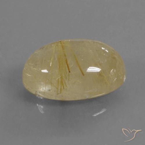 Quartz rutile Marron doré très clair naturelle ovale, 8.69 ct, Transparent