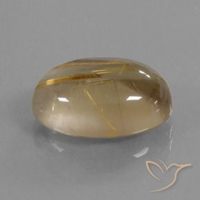 Quartz rutile Marron doré très clair naturelle ovale, 7.85 ct, Transparent