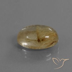 Quartz rutile Marron doré très clair naturelle ovale, 8.05 ct, Transparent