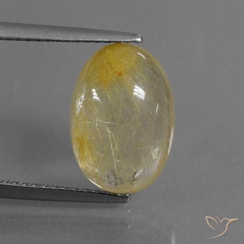 4.79ct Naturel Jaune Toscane Quartz rutile, ovale, Transparent