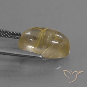 Quartz rutile Marron doré très clair naturelle ovale, 5.58 ct, Transparent
