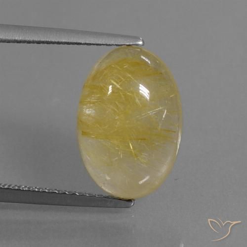 5.06ct Naturel Doré vif Quartz rutile, ovale, Transparent