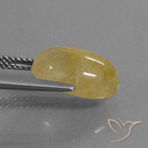 Quartz rutile Doré vif naturelle ovale, 5.06 ct, Transparent