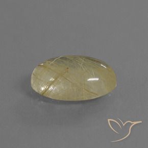 Quartz rutile Marron doré très clair naturelle ovale, 4.05 ct, Transparent