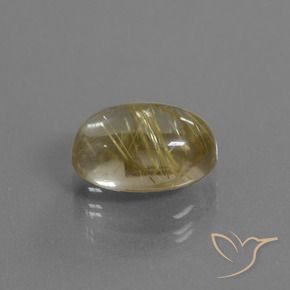 Quartz rutile Marron doré très clair naturelle ovale, 4.38 ct, Transparent