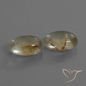 Shop natural 9.84ct Marron doré très clair Quartz rutile gems, ovale, from Inde at GemSelect. In stock, global shipping!