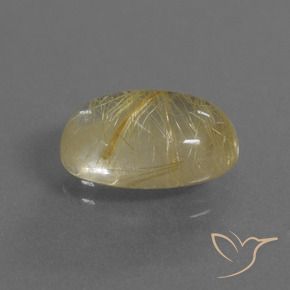 Quartz rutile Marron doré très clair naturelle ovale, 5.19 ct, Transparent