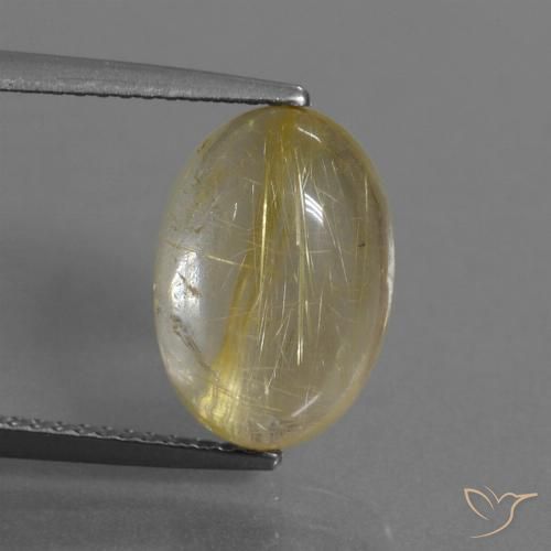 4.99ct Naturel Marron doré très clair Quartz rutile, ovale, Transparent