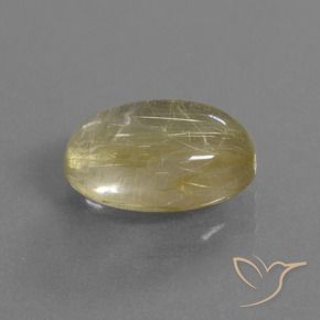 Quartz rutile Marron doré très clair naturelle ovale, 4.99 ct, Transparent