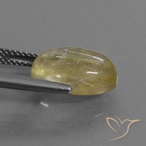 Quartz rutile Marron doré très clair naturelle ovale, 4.99 ct, Transparent