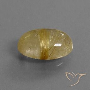 Quartz rutile Marron doré très clair naturelle ovale, 4.68 ct, Transparent