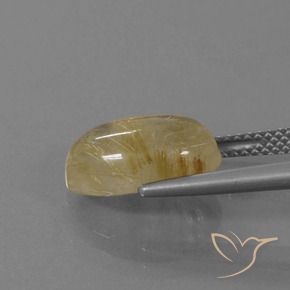 Quartz rutile Marron doré très clair naturelle ovale, 4.57 ct, Transparent