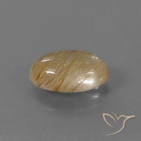 Quartz rutile Marron très clair naturelle ovale, 4.60 ct, Transparent