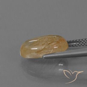 Quartz rutile Marron très clair naturelle ovale, 4.60 ct, Transparent