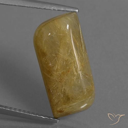 9.81ct Naturel Jaune Dijon Quartz rutile, Fantaisie, Opaque