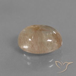 Quartz rutile Clair et Bronze doré naturelle ovale, 3.95 ct, Transparent