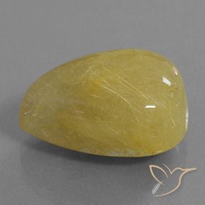 Quartz rutile Jaune clair naturelle En forme de poire, 24.90 ct, Translucide