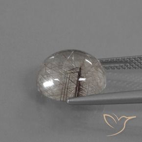 Quartz Rutile Marron clair naturelle Coupe roude, 5.09 ct, Transparent