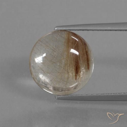 4.31ct Naturel Marron chaud Quartz rutile, Tour, Transparent