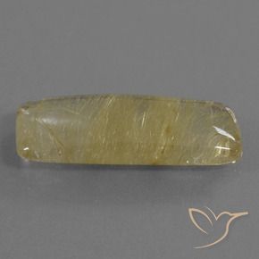 Quartz rutile Jaune clair naturelle Coussin, 10.78 ct, Transparent