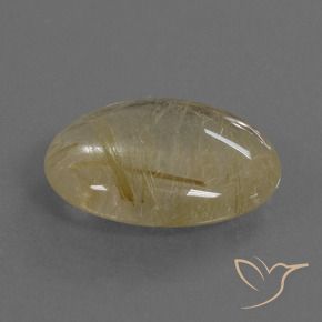Quartz rutile Jaune clair naturelle ovale, 10.36 ct, Transparent