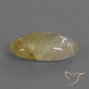 Quartz rutile Jaune chaud naturelle ovale, 8.65 ct, Transparent