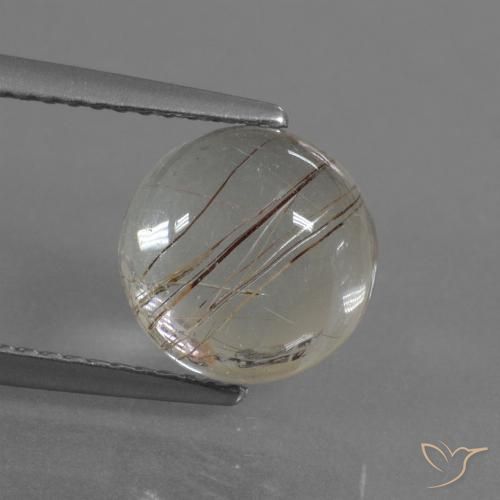 3.14ct Naturel Marron clair Quartz rutile, Tour, Transparent
