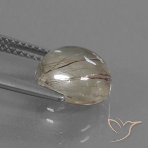 Quartz rutile Marron clair naturelle Tour, 3.14 ct, Transparent