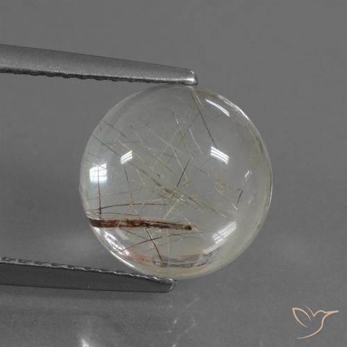 3.48ct Naturel Marron clair Quartz rutile, Tour, Transparent