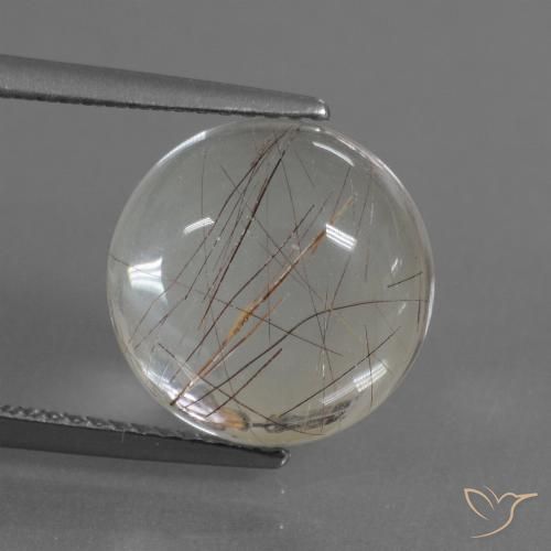 6.24ct Naturel Marron clair Quartz rutile, Tour, Transparent