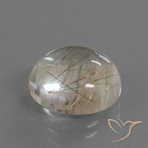 Quartz rutile Marron clair naturelle Tour, 6.24 ct, Transparent