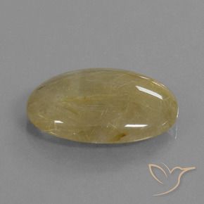 Quartz rutile Doré vif naturelle ovale, 17.46 ct, Transparent
