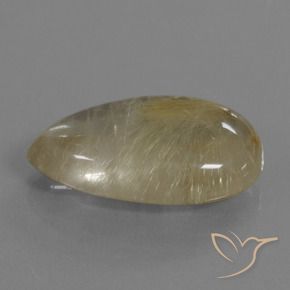 Quartz rutile Jaune clair naturelle En forme de poire, 21.47 ct, Transparent