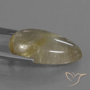 Quartz rutile Jaune clair naturelle En forme de poire, 21.47 ct, Transparent